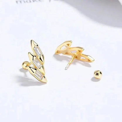 Three Marquis Wing Shape Stud Earrings shop name