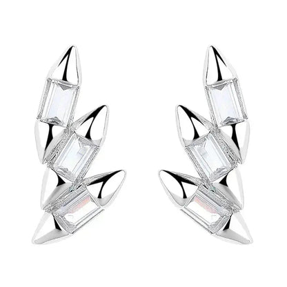 Three Marquis Wing Shape Stud Earrings shop name