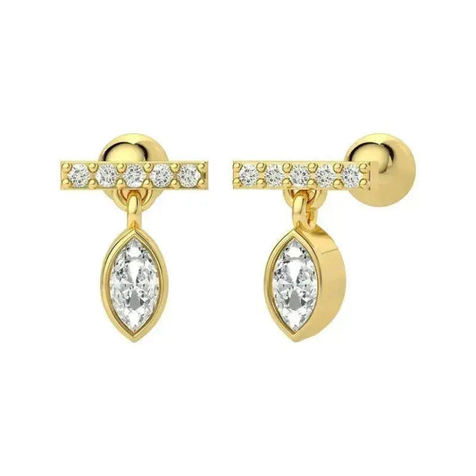 Trendy Tiny Eye Drop Stud Earring shop name