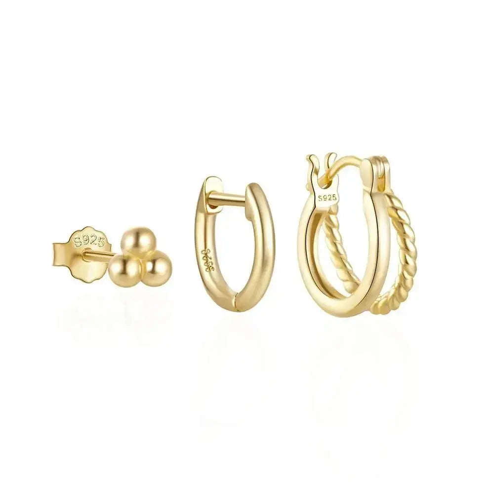 Trio Stack Hoops and Stud Earrings shop name