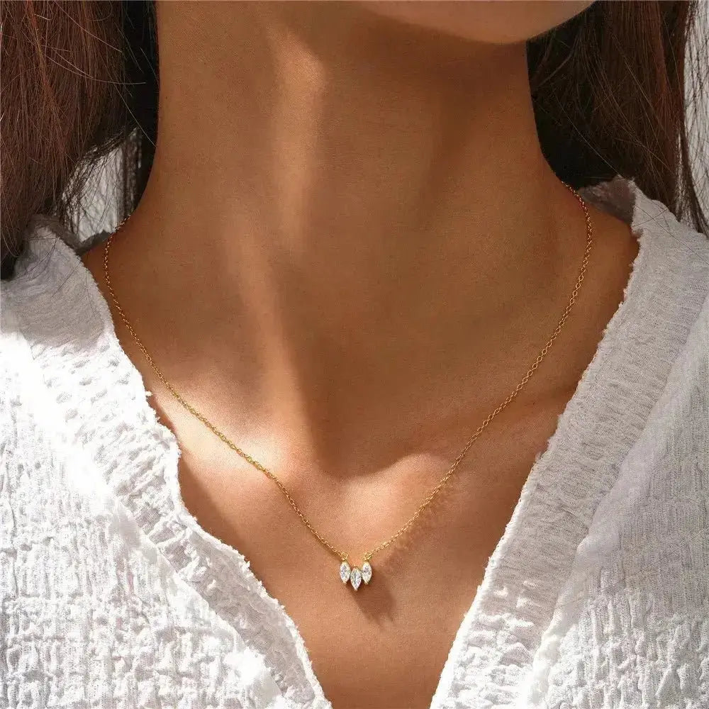 Triple Marquis Layering Necklace shop name