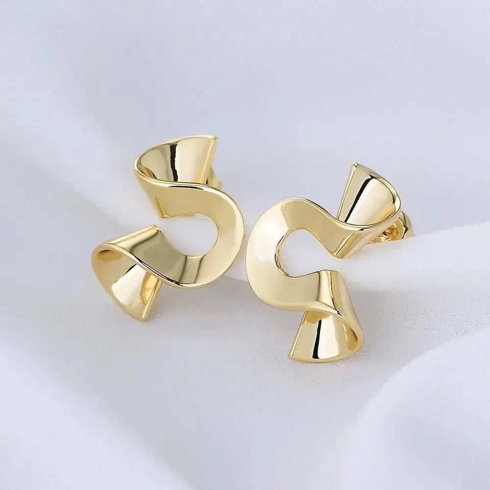 Twisted Geometry Stud Earrings shop name