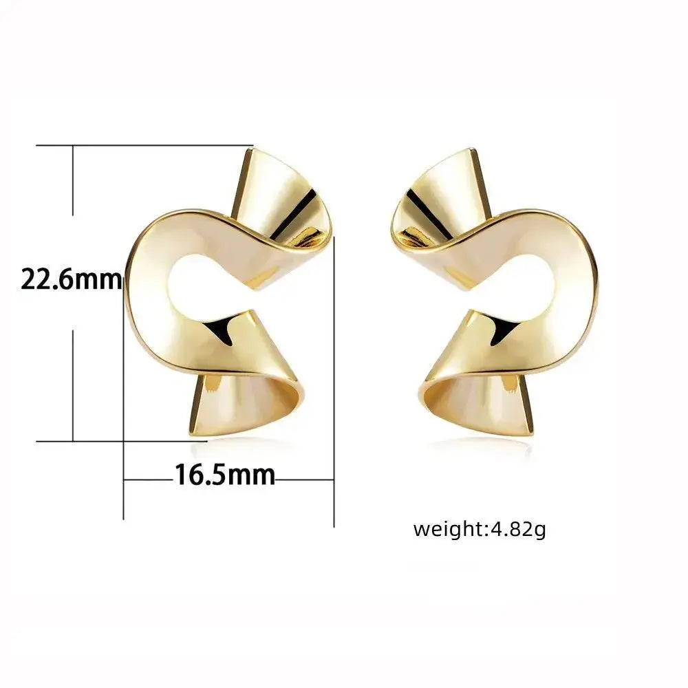 Twisted Geometry Stud Earrings shop name