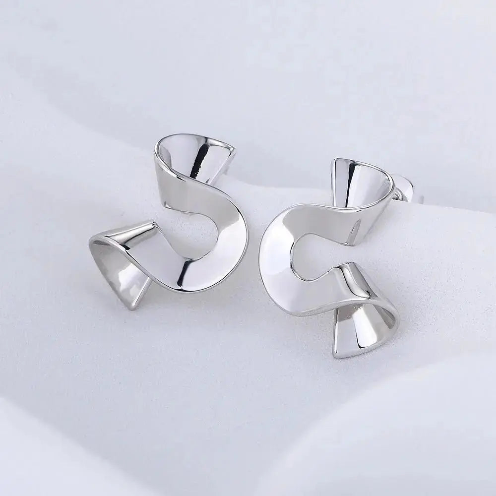 Twisted Geometry Stud Earrings shop name