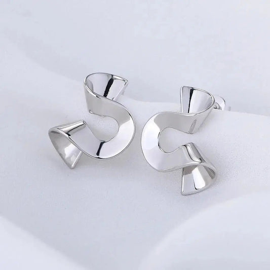 Twisted Geometry Stud Earrings shop name