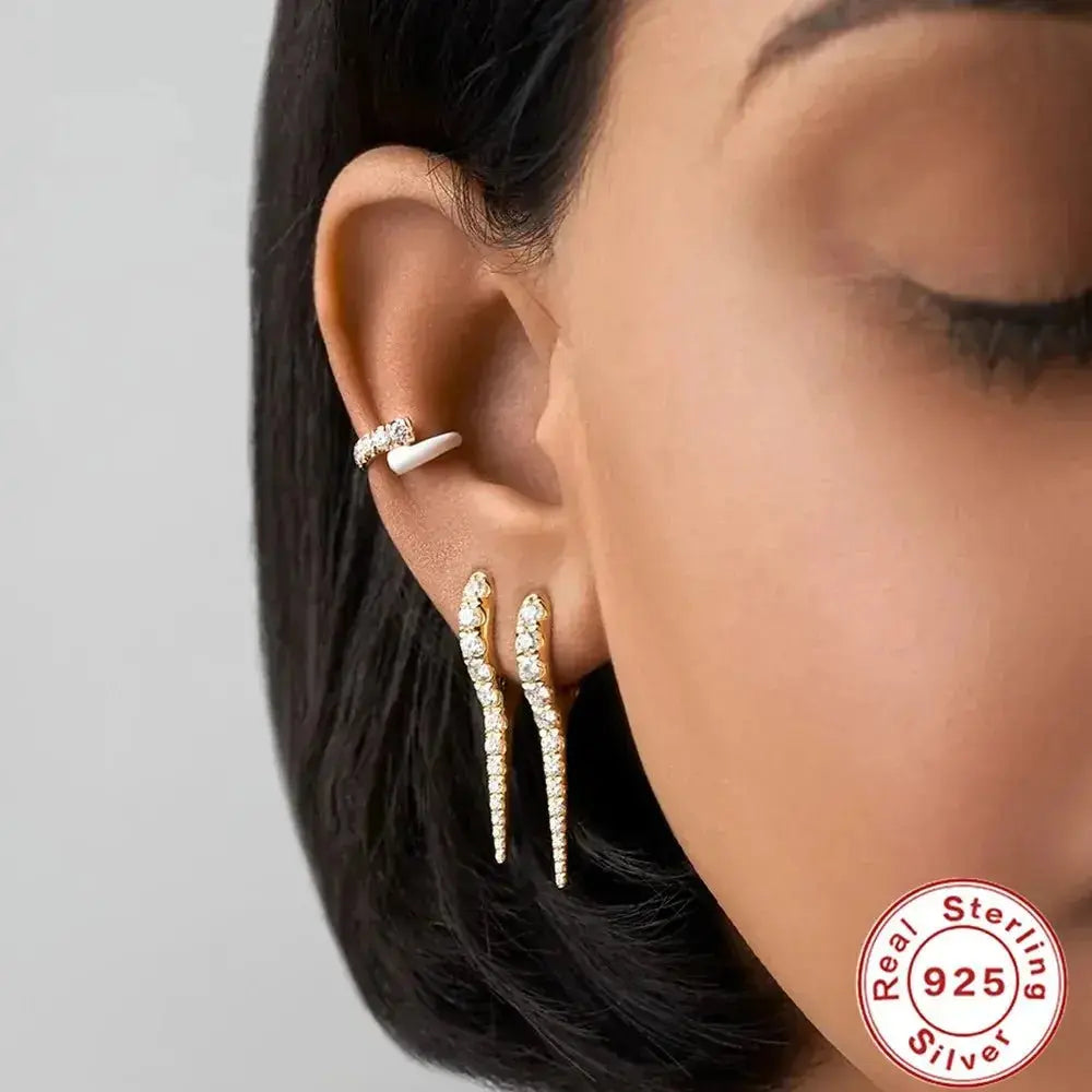 Unique Rivet Punk Hoops Gold