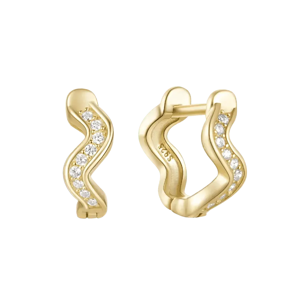 Wave Twist Diamond Accent Hoop Earrings shop name