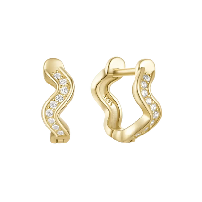 Wave Twist Diamond Accent Hoop Earrings shop name