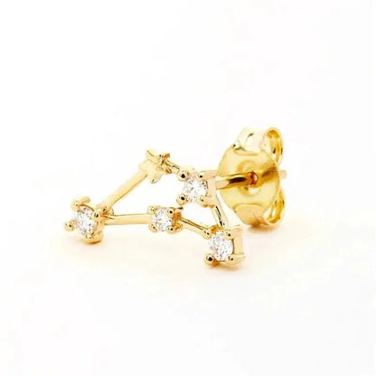 Zodiac Gold Stud Earrings shop name