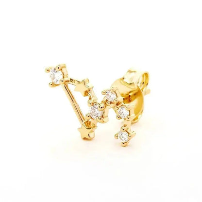 Zodiac Gold Stud Earrings shop name