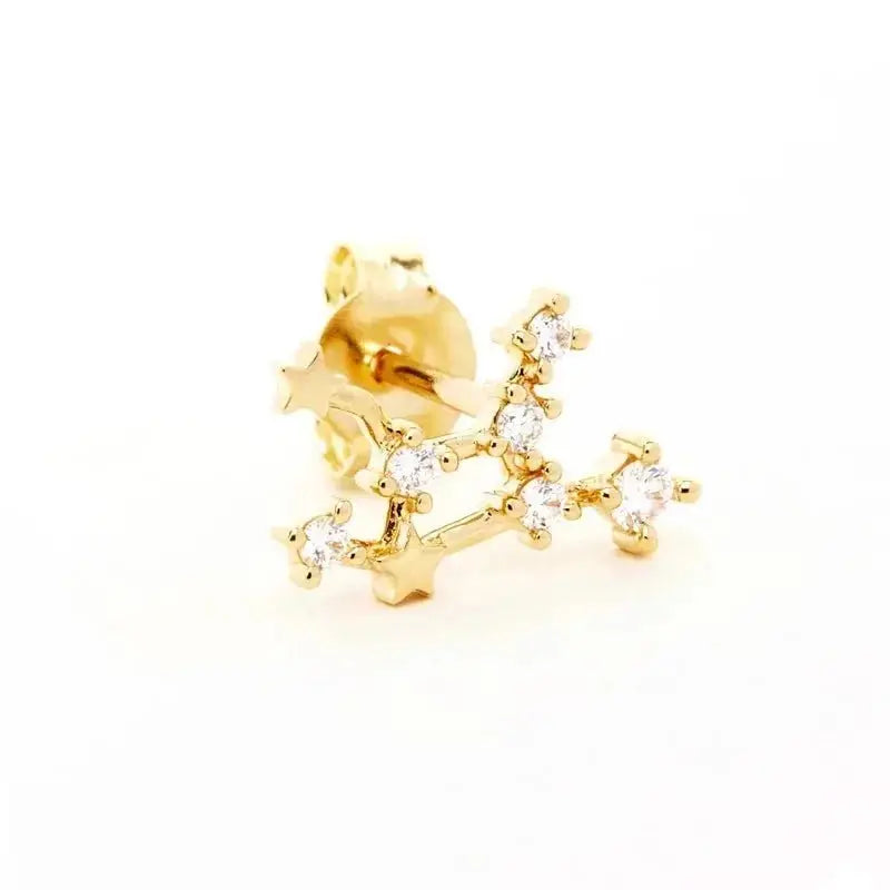 Zodiac Gold Stud Earrings shop name