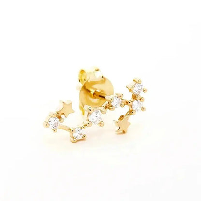 Zodiac Gold Stud Earrings shop name