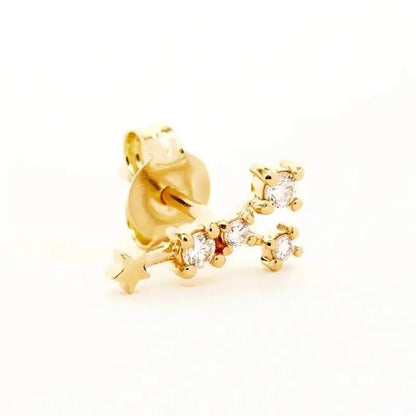 Zodiac Gold Stud Earrings shop name