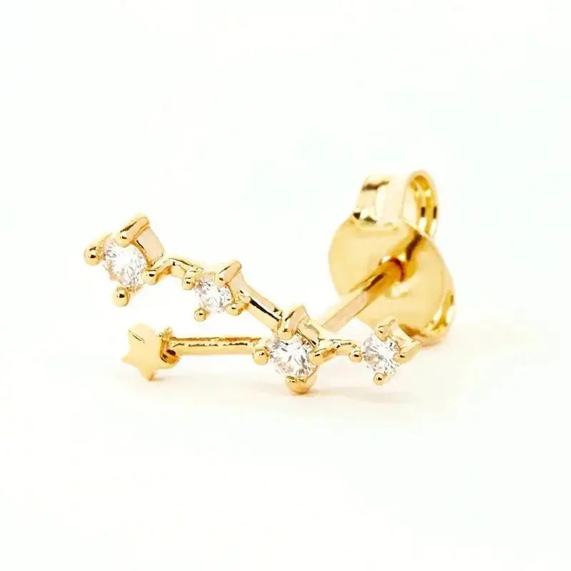 Zodiac Gold Stud Earrings shop name