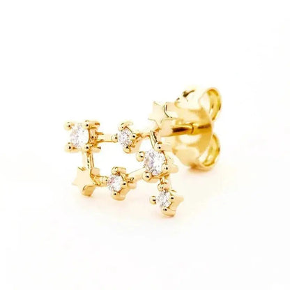 Zodiac Gold Stud Earrings shop name